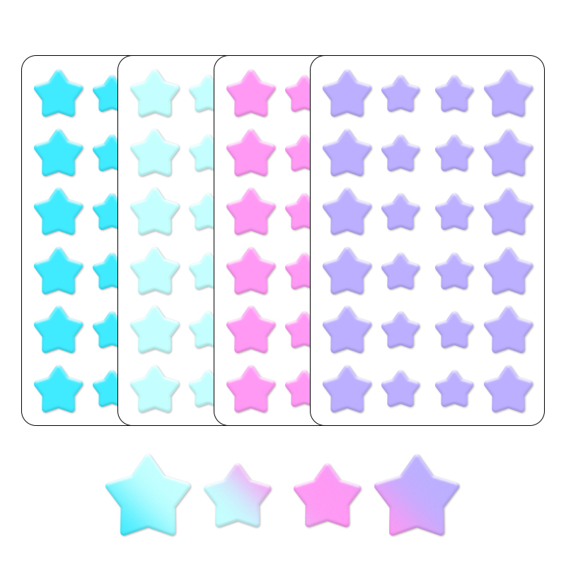 24-teiliger starker Adsorptionsstrom-Laser-Sternform Akne-Patch