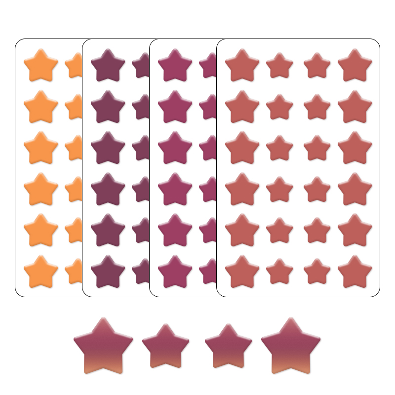 24-teiliger starker Adsorptionsstrom-Laser-Sternform Akne-Patch