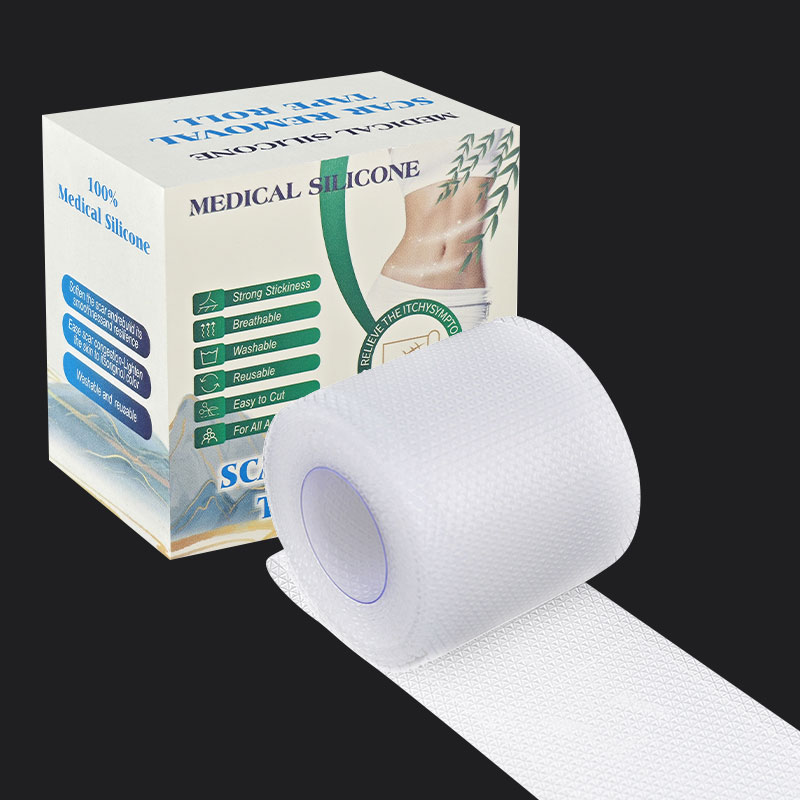 Effektive Narbenentfernung wiederverwendbar wasserdichtes transparentes Silikongel Narbenrolle