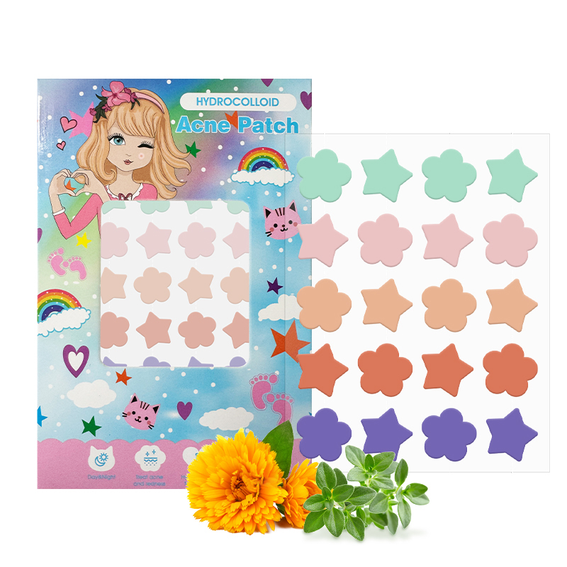 Boxed 20-Grain Medical Grade hochsaugen milde farbenfrohe Blumen- und Sternakneflecken