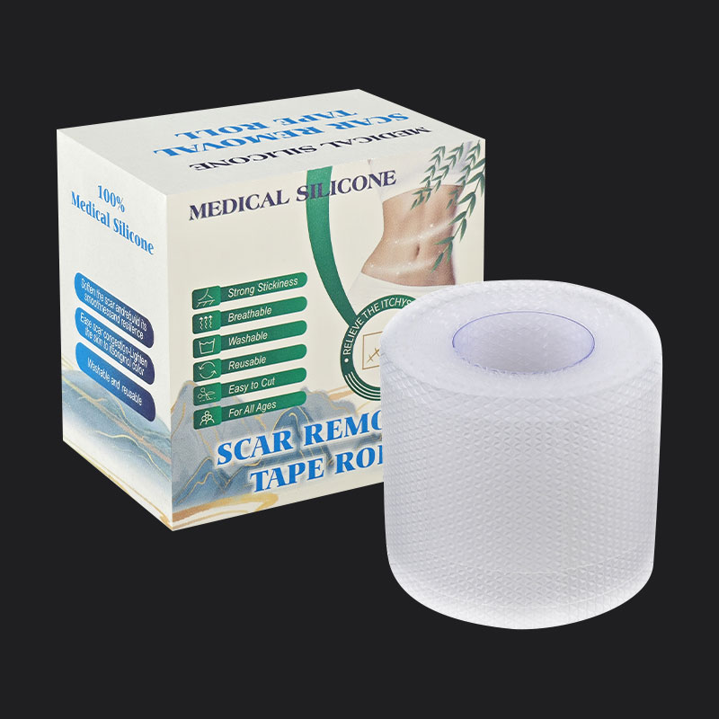 Effektive Narbenentfernung wiederverwendbar wasserdichtes transparentes Silikongel Narbenrolle