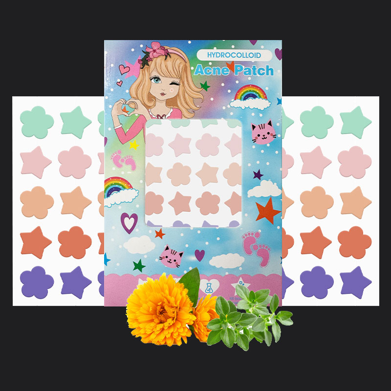 Boxed 20-Grain Medical Grade hochsaugen milde farbenfrohe Blumen- und Sternakneflecken